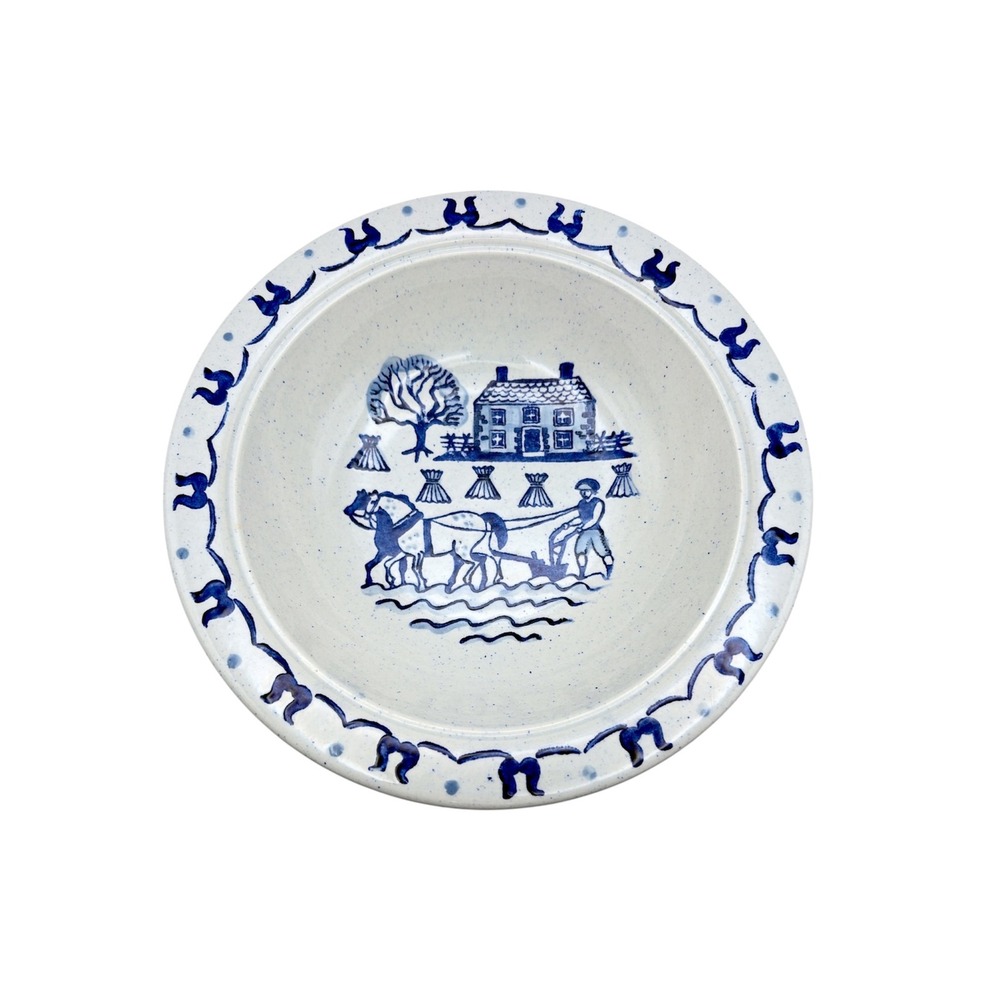 METLOX POPPYTRAIL Homestead Provincial Blue Round Serving Bowl 10" Vintage